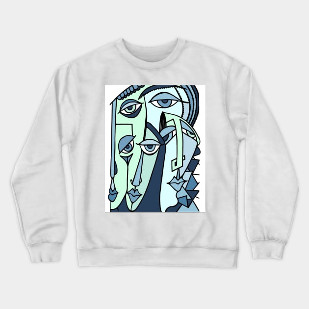 portrait cubism Crewneck Sweatshirt by MGphotoart